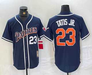Men's San Diego Padres #23 Fernando Tatis Jr Navy Blue Stitched Cool Base Throwback Jersey,We sell and wholesale Men's San Diego Padres #23 Fernando Tatis Jr Navy Blue Stitched Cool Base Throwback Jersey on line form chian!